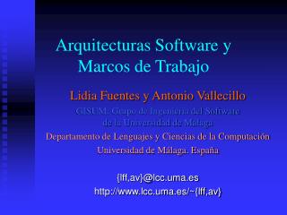 Arquitecturas Software y Marcos de Trabajo