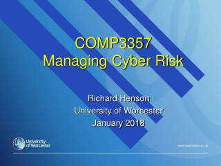 COMP3357 Managing Cyber Risk