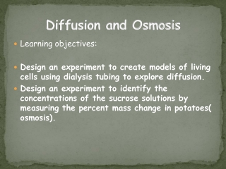 Diffusion and Osmosis