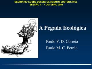 SEMINÁRIO SOBRE DESENVOLVIMENTO SUSTENTÁVEL SESSÃO II – 7 OUTUBRO 2004