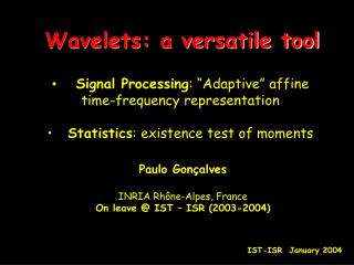 Wavelets: a versatile tool