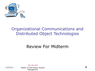 Organizational Communications and Distributed Object Technologies