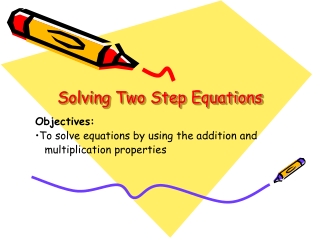 Solving Two Step Equations