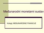 Medunarodni monetarni sustav