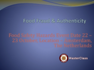 Food Fraud & Authenticity in europe