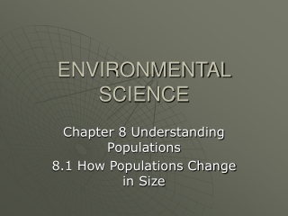 ENVIRONMENTAL SCIENCE