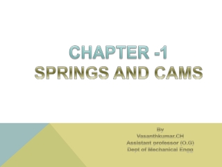 CHAPTER -1 SPRINGS AND CAMS
