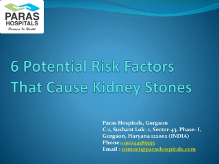 6 Potential Risk Factors That Cause Kidney Stones
