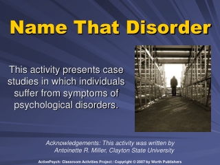 Name That Disorder