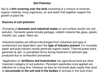 Soil Pollution