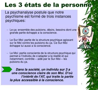 Les 3 états de la personne