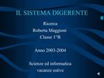 IL SISTEMA DIGERENTE