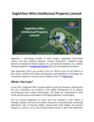 EagleView Wins Intellectual Property Lawsuit