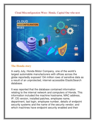 Cloud Misconfiguration Woes- Honda, Capital One who next