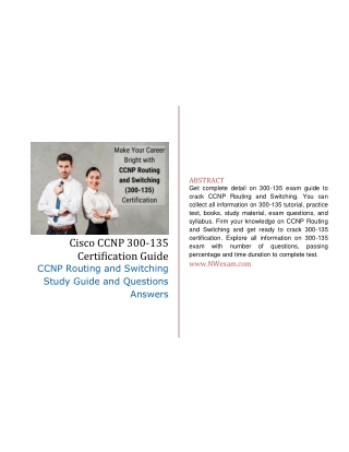Cisco CCNP Routing and Switching: Study Guide and Questions Answers