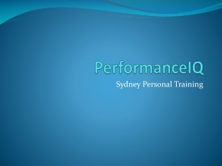 PerformanceIQ - personal training darlinghurst