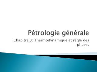 Pétrologie générale