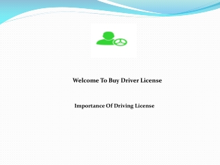 Importance Of Driving License