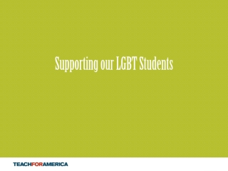 Supporting our LGBT Students