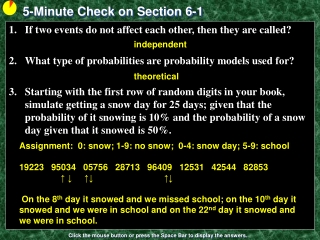 5-Minute Check on Section 6-1