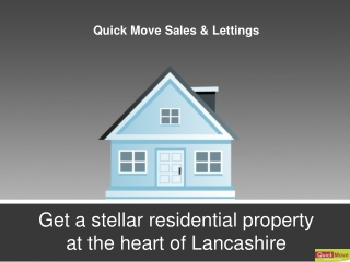 Get a stellar residential property at the heart of Lancashire