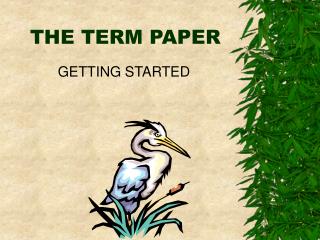 THE TERM PAPER