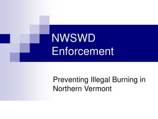 NWSWD Enforcement