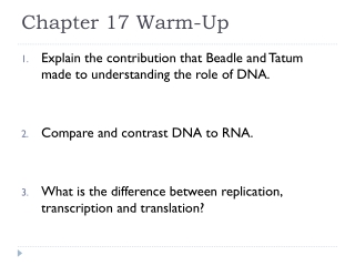 Chapter 17 Warm-Up