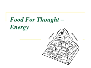 Food For Thought – Energy