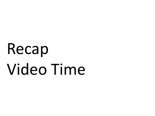 Recap Video Time