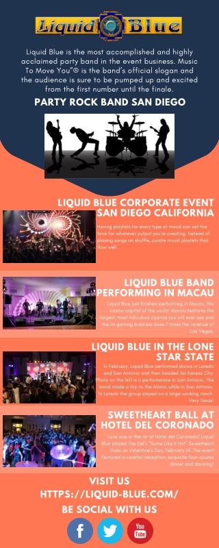 Party Rock Band San Diego - Liquid Blue