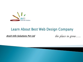 Learn About Best Web Design Company