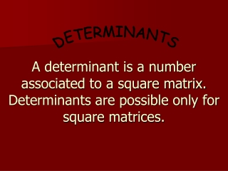 DETERMINANTS