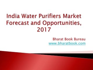 India Water Purifiers Market Forecast and Opportunities, 2017