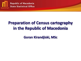 Preparation of Census cartography in the Republic of Macedonia