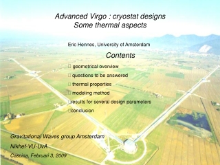 Advanced Virgo : cryostat designs Some thermal aspects