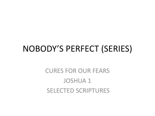 NOBODY’S PERFECT (SERIES)