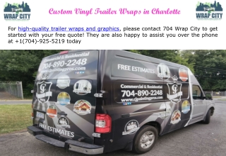 Custom Vinyl Trailer Wraps in Charlotte