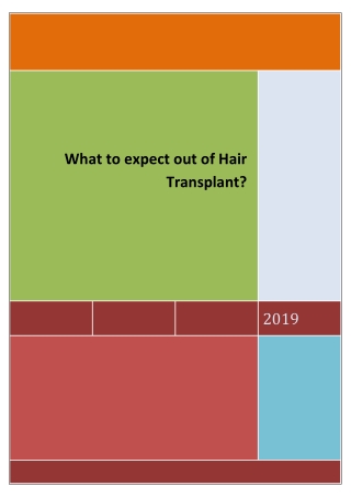 What to expect out of Hair Transplant