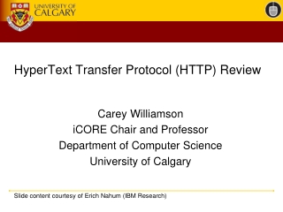HyperText Transfer Protocol (HTTP) Review