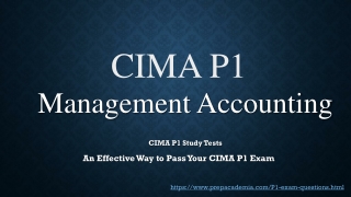 CIMA P1 Exam Questions | CIMA P1 Mock Exam