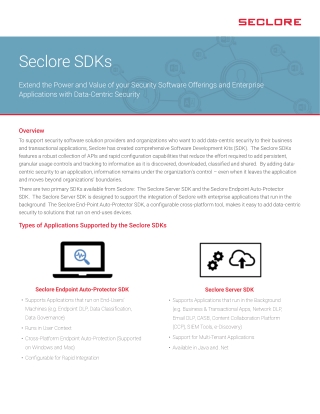 Seclore APIs and SDKs