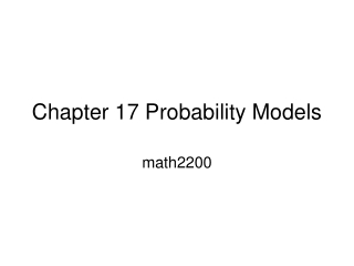 Chapter 17 Probability Models