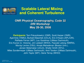 Scalable Lateral Mixing and Coherent Turbulence