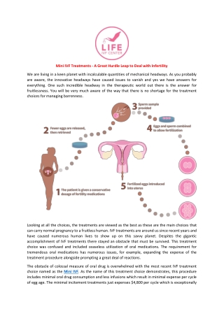 Mini IVF Treatments - A Great Hurdle Leap to Deal with Infertility