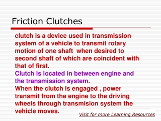 Friction Clutches