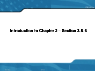 Introduction to Chapter 2 – Section 3 &amp; 4