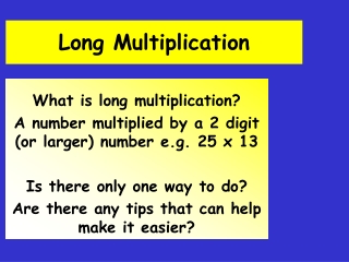 Long Multiplication