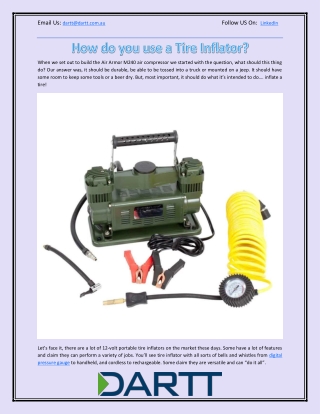 How To Inflate A Tire Using A Portable Tire Inflator