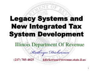 Legacy Systems and New Integrated Tax System Development